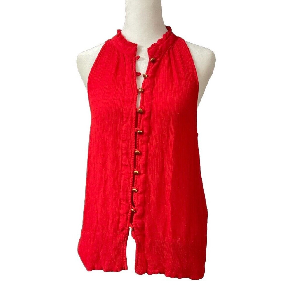 Maeve Anthropologie Women’s Top Blouse Red Size Small. LTOP 796 - Picture 3 of 5